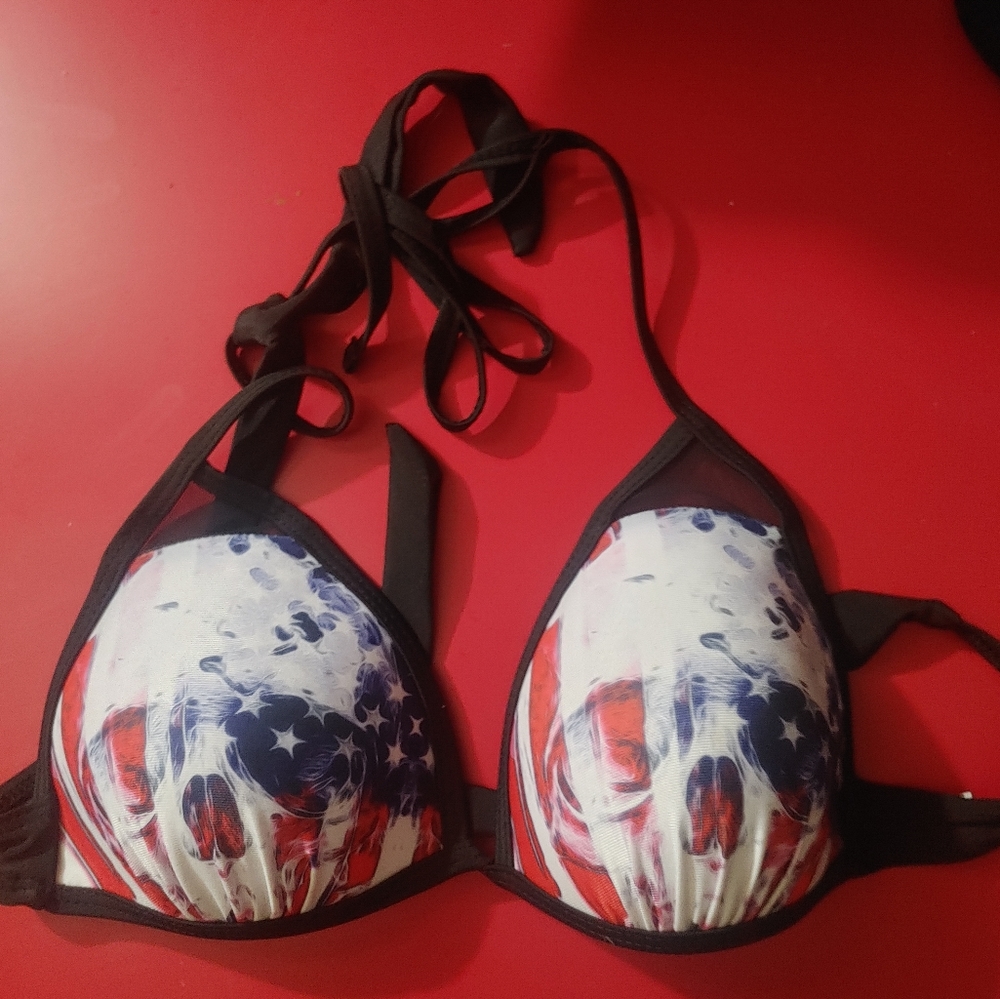 American Skull Bikini Top